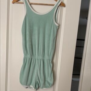 GAP Green Romper with Sleeveless Design and Elastic Waist
